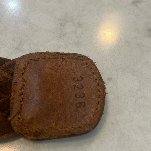 Luigi Lanatta Italian Braided Brown Leather Belt Sz M- Good Condition - Picture 6 of 6